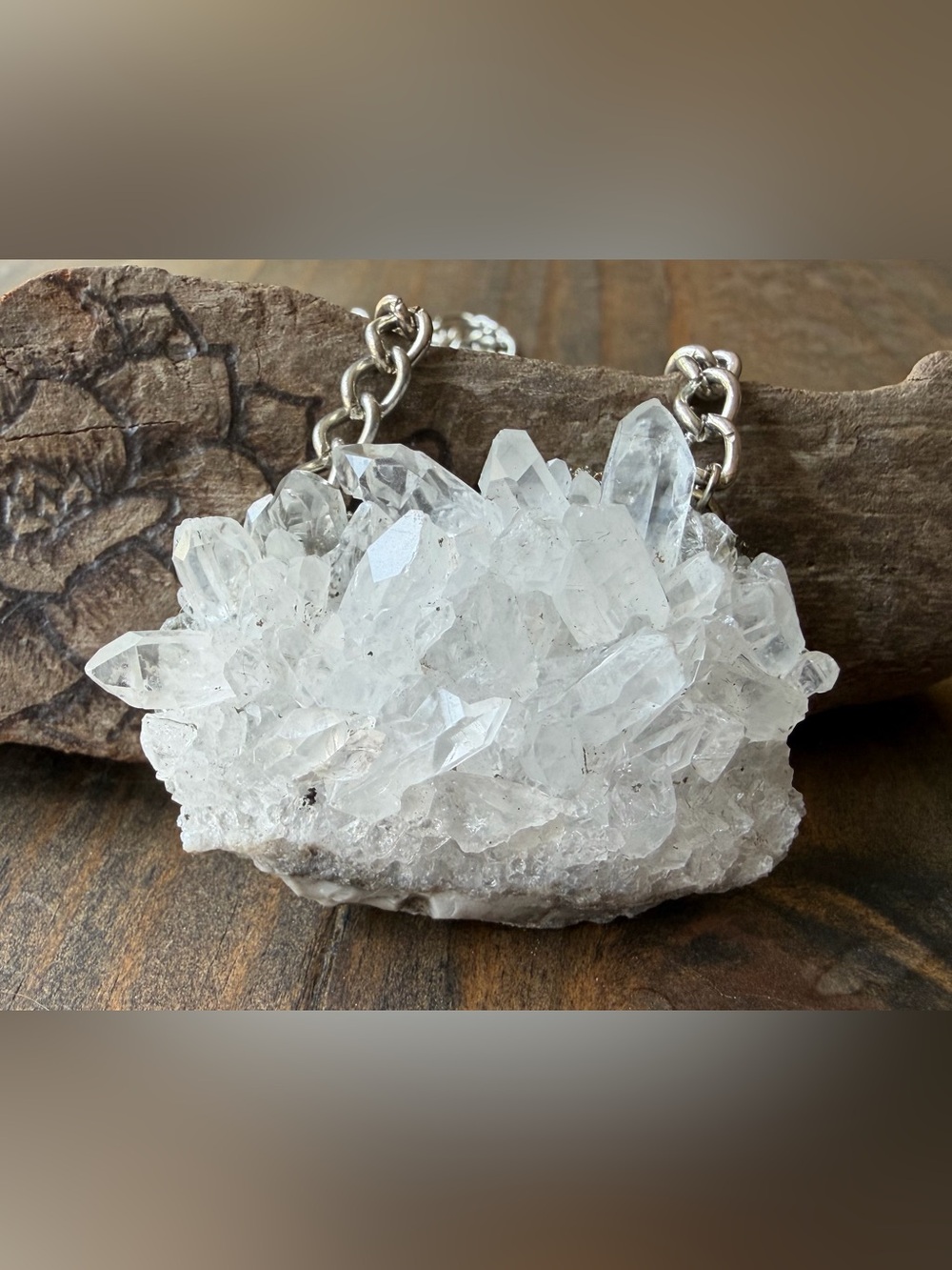 Clear Crystal Pendant Necklace
